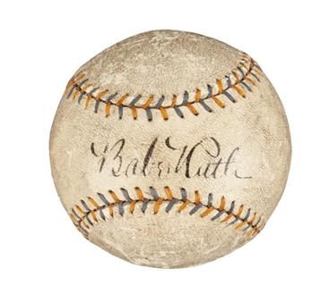 Babe Ruth 1920s “Home Run Special” Single Signed Baseball  